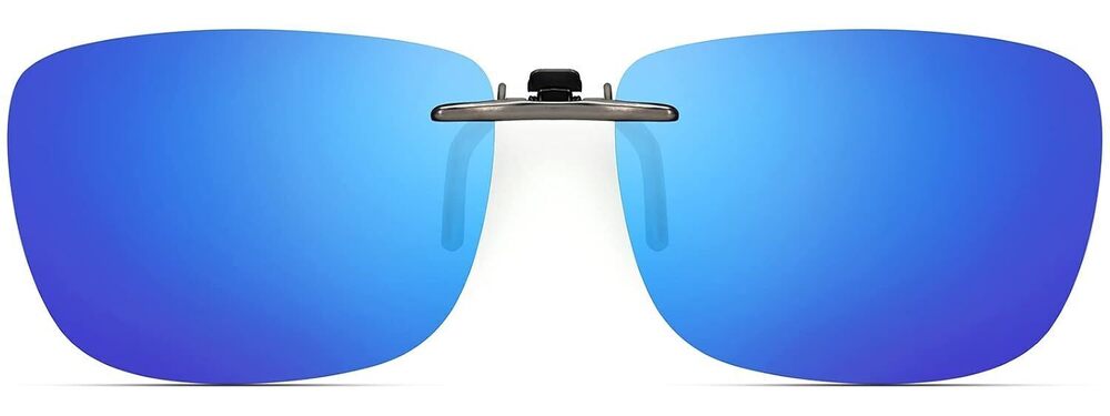 Polarized Clip On Sunglasses for Prescription Glasses Men & Women w/Blue